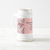 Chope À Bière Souvenirs de mariage ; Rose poussiéreux de (Devant gauche)