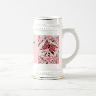 Chope À Bière Souvenirs de mariage ; Rose poussiéreux de
