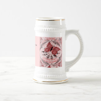 Chope À Bière Souvenirs de mariage ; Rose poussiéreux de