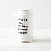 Chope À Bière Soyez Nice T-shirts et cadeaux d'infirmière (Devant gauche)