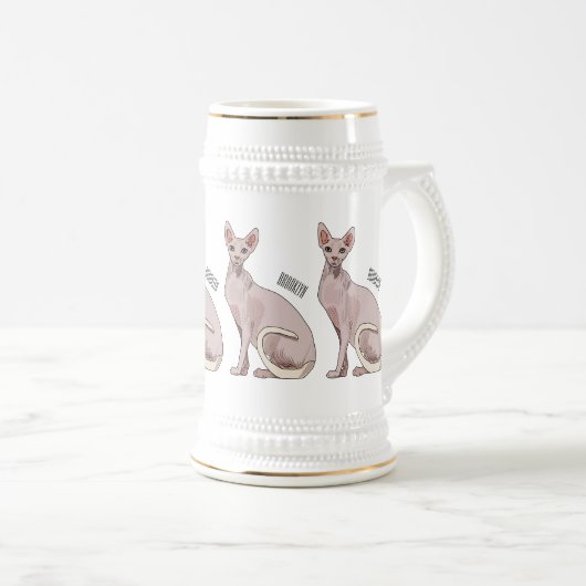 Chope À Bière Sphynx cat (Devant droit)