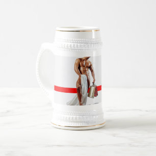 Chope À Bière Spirale en papier blanc pour achats de Noël de Sli