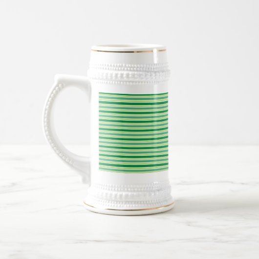 Chope À Bière St. Patrick's Day Green Stripes Pattern-54608 (Gauche)