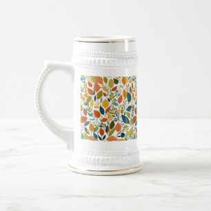 Chope À Bière Stein 22 oz - Feuilles et Motifs naturels