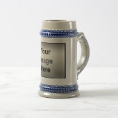 Chope À Bière Stein avec Triage Bleu (Devant droit)