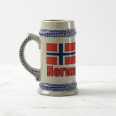 Chope À Bière Stein bleu/gris de 22oz Norvège \ drapeau (Gauche)