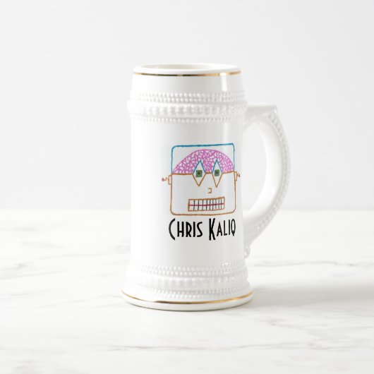 Chope À Bière Stein - customisé (Devant droit)