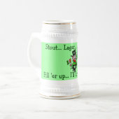 Chope À Bière Stein de boisson de Leprechaun celtique irlandais (Devant gauche)