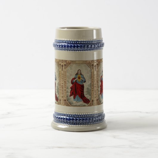 Chope À Bière Stein de coeur de Jésus (Centre)
