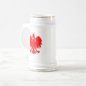 Chope À Bière Stein de la bière d'aigle polonais (Devant gauche)