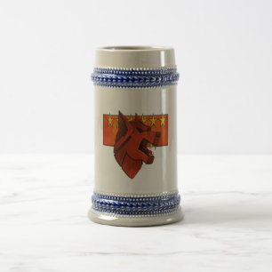 Chope À Bière Stein de loup de clan