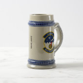 Chope À Bière Stein double côté avec nom (Devant droit)