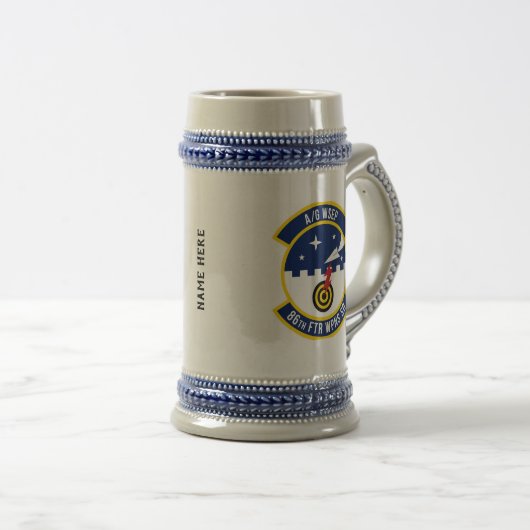 Chope À Bière Stein double côté avec nom (Devant droit)