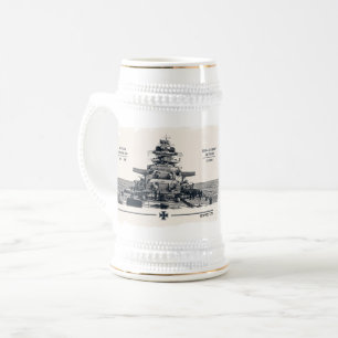 Chope À Bière Stein du cuirassé Bismarck
