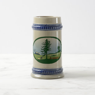 Chope À Bière Stein en céramique de campagne
