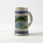 Chope À Bière Stein Fleurs d'Hydrangea Bleu Floral Steins (Devant droit)