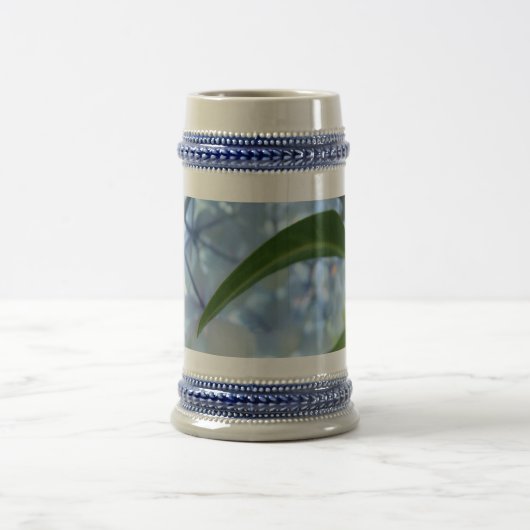Chope À Bière Stein Fleurs d'Hydrangea Bleu Floral Steins (Centre)
