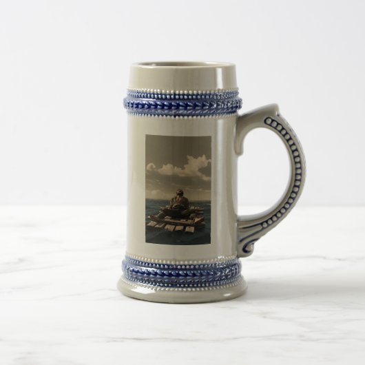 Chope À Bière Stein gauche bleu à la dérive (Droite)