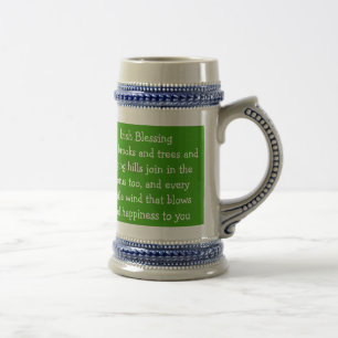 Chope À Bière Stein irlandais de bénédiction