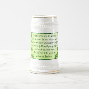 Chope À Bière Stein irlandais de bénédiction