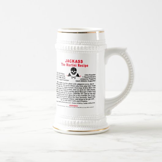 Chope À Bière Stein - JACKASS, Le Martini (Droite)