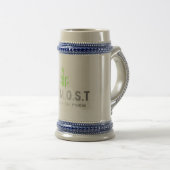 Chope À Bière Stein Mug(Gris/Bleu) (Devant droit)