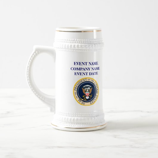 Chope À Bière Stein présidentiel fait sur commande (Gauche)