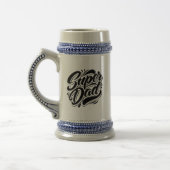 Chope À Bière Super Dad Hero Typography Design-67888 (Gauche)