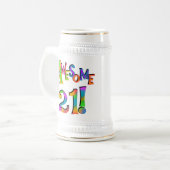 Chope À Bière Superbe 21 T-shirts et cadeaux d'anniversaire (Devant gauche)