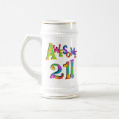 Chope À Bière Superbe 21 T-shirts et cadeaux d'anniversaire (Gauche)
