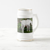 Chope À Bière Superbe scène d'Imaginaire de Cheval Blanc (Devant droit)