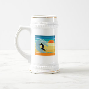 Chope À Bière Surfer Dude Sunset Vintage