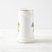 Chope À Bière Symbole d'avertissement radioactif (Centre)