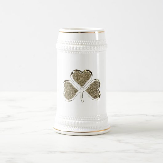 Chope À Bière Symbole irlandais Golden Shamrock Clover Irlande (Centre)