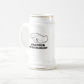 Chope À Bière T-shirt AMATEUR de GYNÉCOLOGUE (Devant gauche)