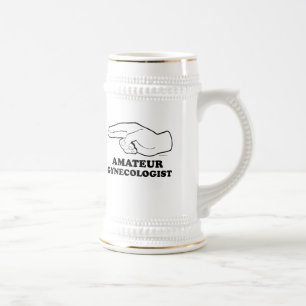 Chope À Bière T-shirt AMATEUR de GYNÉCOLOGUE