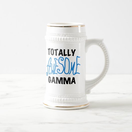 Chope À Bière T-shirts et cadeaux bleus gamma totalement (Droite)