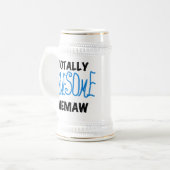 Chope À Bière T-shirts et cadeaux bleus totalement (Devant gauche)