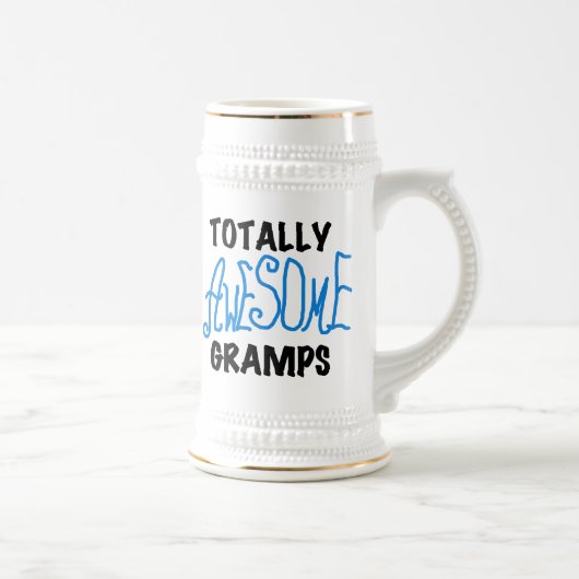 Chope À Bière T-shirts et cadeaux Blue Totally Awesome Gramps (Droite)