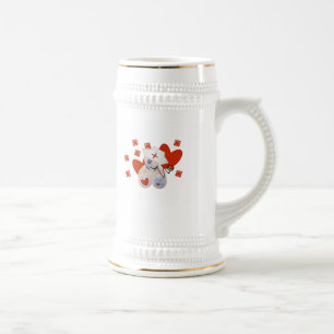 Chope À Bière T-shirts et cadeaux d'amour d'infirmière d'ours de