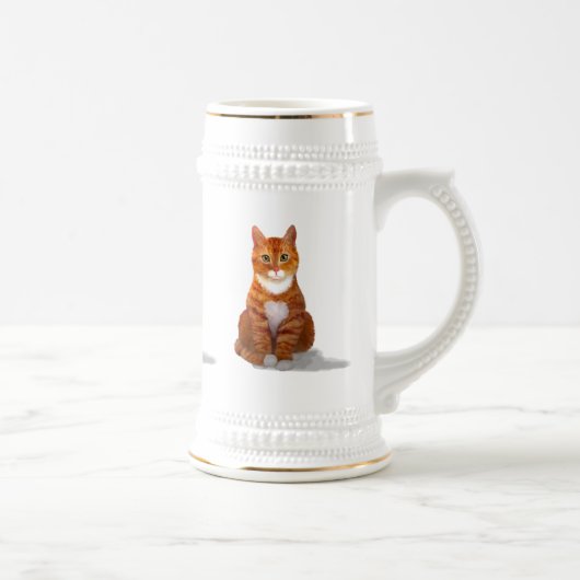 Chope À Bière Tabby Chat Stein (Droite)