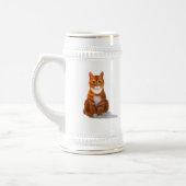 Chope À Bière Tabby Chat Stein (Gauche)