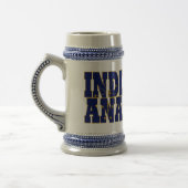 Chope À Bière Texte du drapeau de l'état de l'Indiana (Gauche)