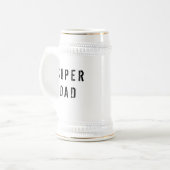 Chope À Bière Texte Super papa (Devant gauche)
