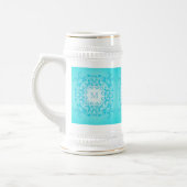Chope À Bière Texture baroque de gradient de turquoise de style (Gauche)