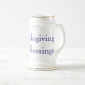 Chope À Bière Thanksgiving Blessings Stein (Devant droit)