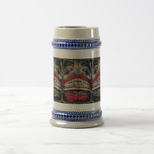Chope À Bière Tonnerre à visage totem