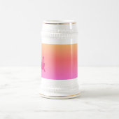 Chope À Bière Tranche or blanc en acier inoxydable rose chaud (Centre)