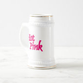 Chope À Bière Tri or blanc en acier rose chaud (Devant gauche)