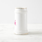 Chope À Bière Tri or blanc en acier rose chaud (Centre)